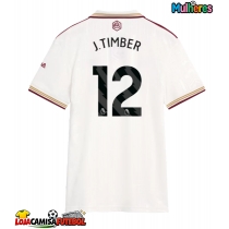Camisa de Futebol Arsenal Jurrien Timber #12 Equipamento Alternativo Mulheres 2025-26 Manga Curta